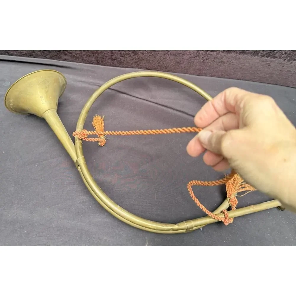 Vintage Brass French Horn Bugle Fox Hunting Decor Christmas LARGE 20 inch